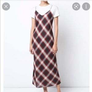 Vince Plaid Slip Dress